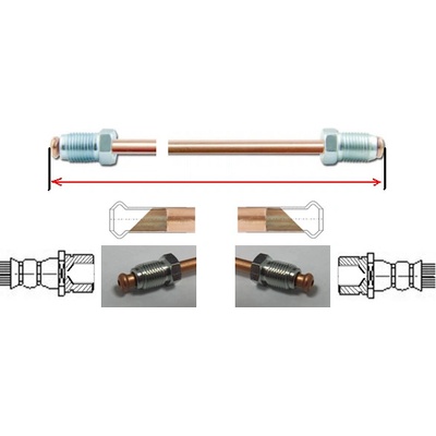 WP WP-028 Brzdová trubka 550 mm SF měděná 4,75 mm, holendr M10 x 1 mm (WP-028)