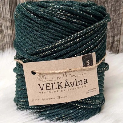 Velká vlna Špagát 5mm Monstera s lurexem