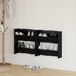 vidaXL Шкаф за обувки 2 бр. 60 x 18 x 60 см Инженерна дървесина (875145)