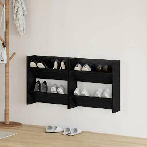 vidaXL Шкаф за обувки 2 бр. 60 x 18 x 60 см Инженерна дървесина (875145)