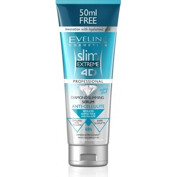 Eveline Cosmetics 4D Slim Extreme Diamond zoštíhľujúce sérum proti celulitíde s kyselinou hyalurónovou 300 ml