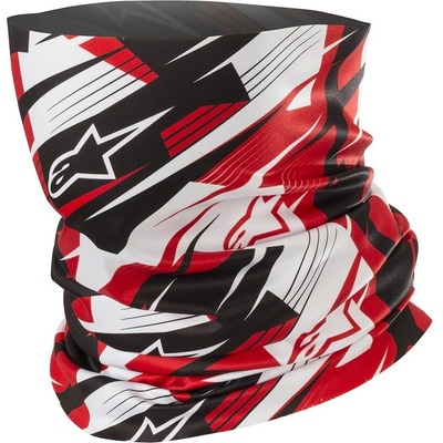 nákrčník BLURRED NECK TUBE ALPINESTARS čierna biela červená