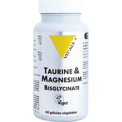 Vit’All+® L-Таурин, Магнезий (бисглицинат) + Витамин В6 и D3 60 капсули | Vit’All+® (679971 (MAGTAUR) VP)