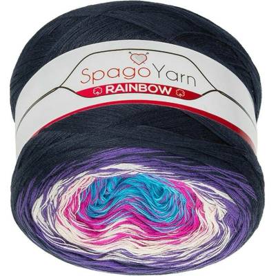 Bellatex Příze SpagoYarn Rainbow 250g / 1000 m fialová, růžová, tyyrkysová