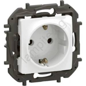 Legrand - Домашна SCHUKO розетка без рамка NILOE 250V бяла (LR0113)