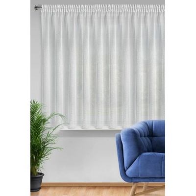 ZÁCLONA SIBEL NA PÁSKE 300X150 CM BIELA