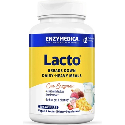 Enzymedica Lacto enzymy k podpoře trávení laktózy 30 kapsúl