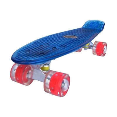 Sportmann Син скейтборд Penny Mad Cruiser Full LED с лагери ABEC 7
