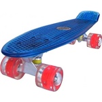 Sportmann Син скейтборд Penny Mad Cruiser Full LED с лагери ABEC 7