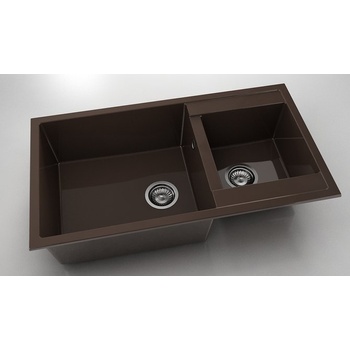 Image 1 of FAT Мивка Vanguard 234, Polymer marble, 18 Тъмно венге, с включен сифон