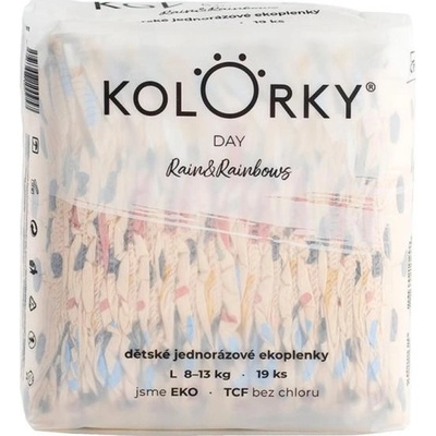 KOLORKY DAY jednorázové eko déšť & duhy L 8-13 kg 19 ks