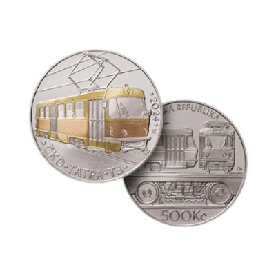 Česká mincovna Strieborná minca 500 Kč Tramvaj ČKD Tatra T3 2024 25 g