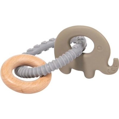 Bo Jungle B Rattle Rings Elephant Blue