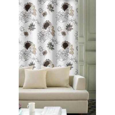 Výprodej Dekorační látky, OXY Gardenie,hnědá, 150 cm 150 x 210 cm