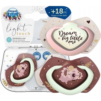 Canpol Babies symetrických silikon cumlíkov Sleepy Koala ružová 2 ks
