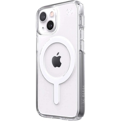 Speck Presidio Perfect Clear MagSafe Case - удароустойчив хибриден кейс с вграден магнитен конектор (MagSafe) за iPhone 13 mini, iPhone 12 mini (прозрачен)