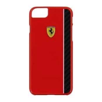 Pouzdro Ferrari Scuderia Real Carbon Hard Case iPhone 7/8 červené