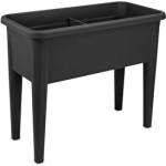 Serinova Градински сандък с крака Serinova Emerald AB01, 60 л, черен