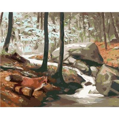 zuty Malování Podle Čísel Liška U Potoka D. Rusty Rust 40 x 50 Cm Plátno Rám