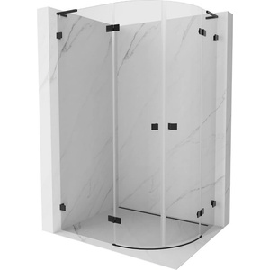 Mexen Lunar L крива душ кабина с лява врата 100 x 90 см, прозрачна, черна - 833L-100L-090P-70-00 (833L-100L-090P-70-00)