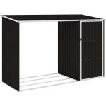 HABA Градински навес кафяв 245x98x159 см поцинкована стомана (V46296)