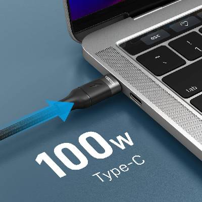 Veger CC02 100W C-C USB-C QC4.0 PD3.0 5A, 1,5m, černý