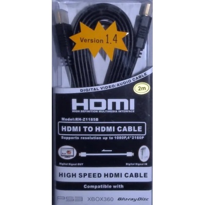 Плосък HDMI кабел , версия 1.4 , 10.2Gbit/s, 1080p+, Proclass - 2 метра