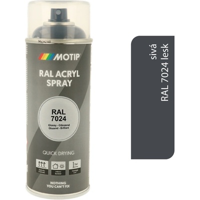 Motip Acryl 400 ml RAL 7024 lesk