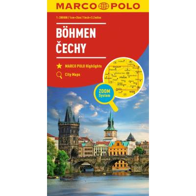 MARCO POLO Karte Tschechien Blatt 1 Westböhmen, Mittelböhmen 1:200 000