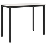vidaXL Маса Бяло 100 x 50 x 77 см Инженерна дървесина и стомана (873795)