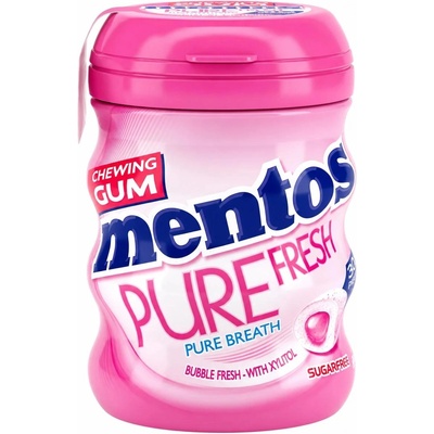 Mentos Pure Fresh дъвки с вкус на бабъл фреш кутия 30бр (60г)