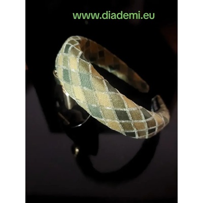 Radi handmade Диадема със зелени ромбчета (735)