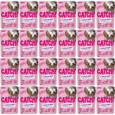 CATCH Tři druhy masa s mrkví v želé 24 x 85 g