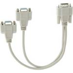 VCOM Сплитер VCom CG021, VGA(м) към 2x VGA(ж), бял (CG021)