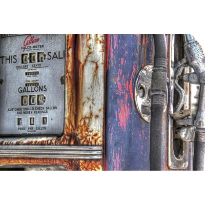 DIMEX ART Флизелинов фототапет винтидж бензинова помпа 375 x 250 см