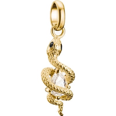 THOMAS SABO CONNECT přívěsek charm Snake with stone gold-plated CC1264-565-14