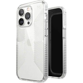 Speck Presidio Perfect Clear Grip - удароустойчив хибриден кейс за iPhone 14 Pro (прозрачен)
