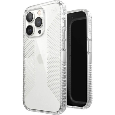 Speck Presidio Perfect Clear Grip - удароустойчив хибриден кейс за iPhone 14 Pro (прозрачен)