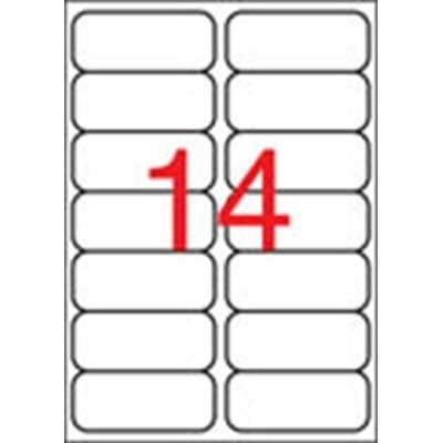 Etikety, 99,1x38,1 mm, polyester, zaoblené rohy, APLI, priehľadné, 140 etikiet bal
