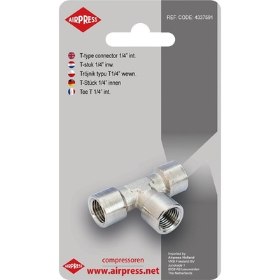 Airpress Т-образен елемент t 1/4" в блистер 4337591 (4337591)