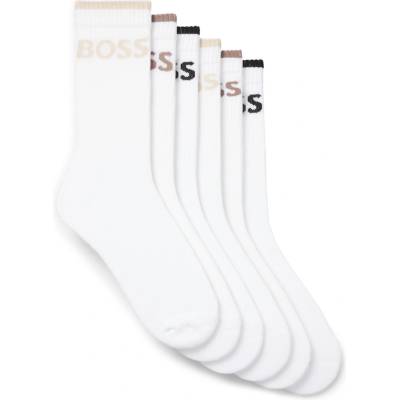 Boss Чорапи Boss Men's Stripe Crew Socks - White