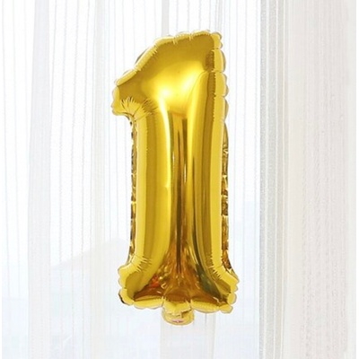Fóliový balón čísla zlaté 82 cm Čísla: 1