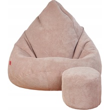 Supplies sedací vak Dot Relax z plyšoviny ružový