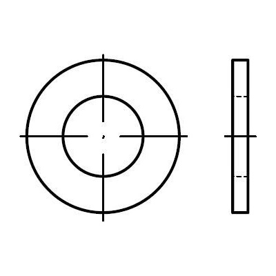 Podložky ploché DIN 125, rozměr M8, pro 6hranné šrouby, balení 30 kusů