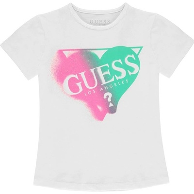 Guess Heart T Bílé