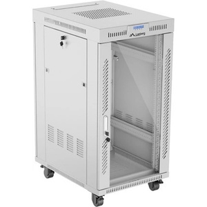 Lanberg rack cabinet 19" free-standing 22U/600x800 (flat pack) with glass door lcd grey v2 (FF01-6822-12SL) - TechnoGear