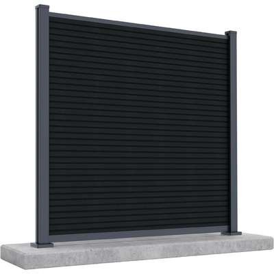 Gutroof plotový panel na tvrdý podklad CITY 180 × 192 cm antracitová 009653
