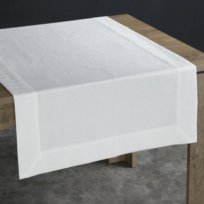 Takoy Bílý ubrus 70x150 cm zdobený ozdobným lemem - ANABEL-HF-364650 | 70 x 150 cm