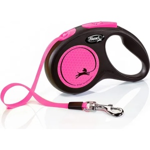 flexi Автоматичен повод flexi new neon s лента РОЗОВ 5м - 15 кг 03202