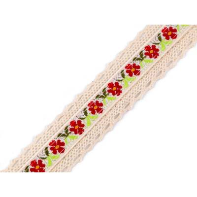 Bavlněná krajka / vsadka šíře 30 mm Varianta: 2 režná světlá, Balení: 1 m 55974/141488/258022